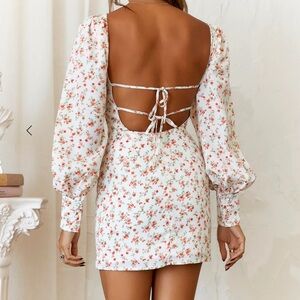 Floral Open-Back Dress